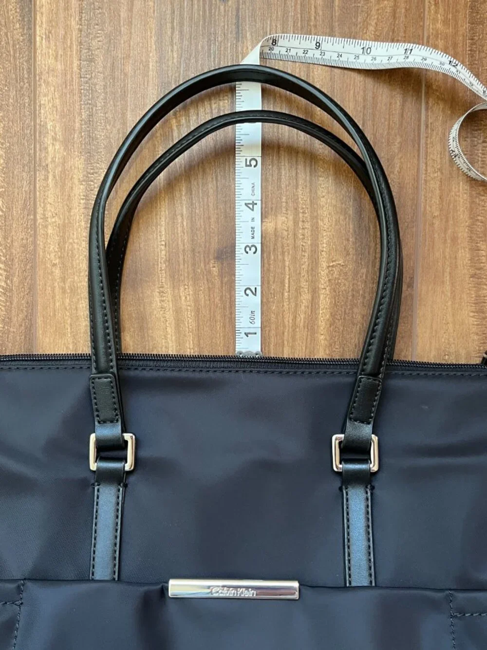 Calvin Klein Black tote bag office nylon computer lightweight travel work